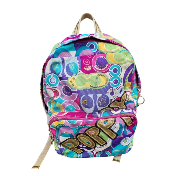 Coach Poppy pop c backpack. LIMITED EDITION RARE - Picture 2 of 8